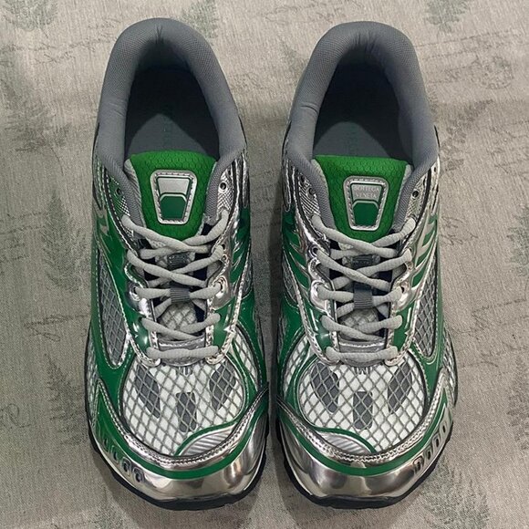 Bottega Veneta Green & Silver Sneakers - Picture 8 of 8